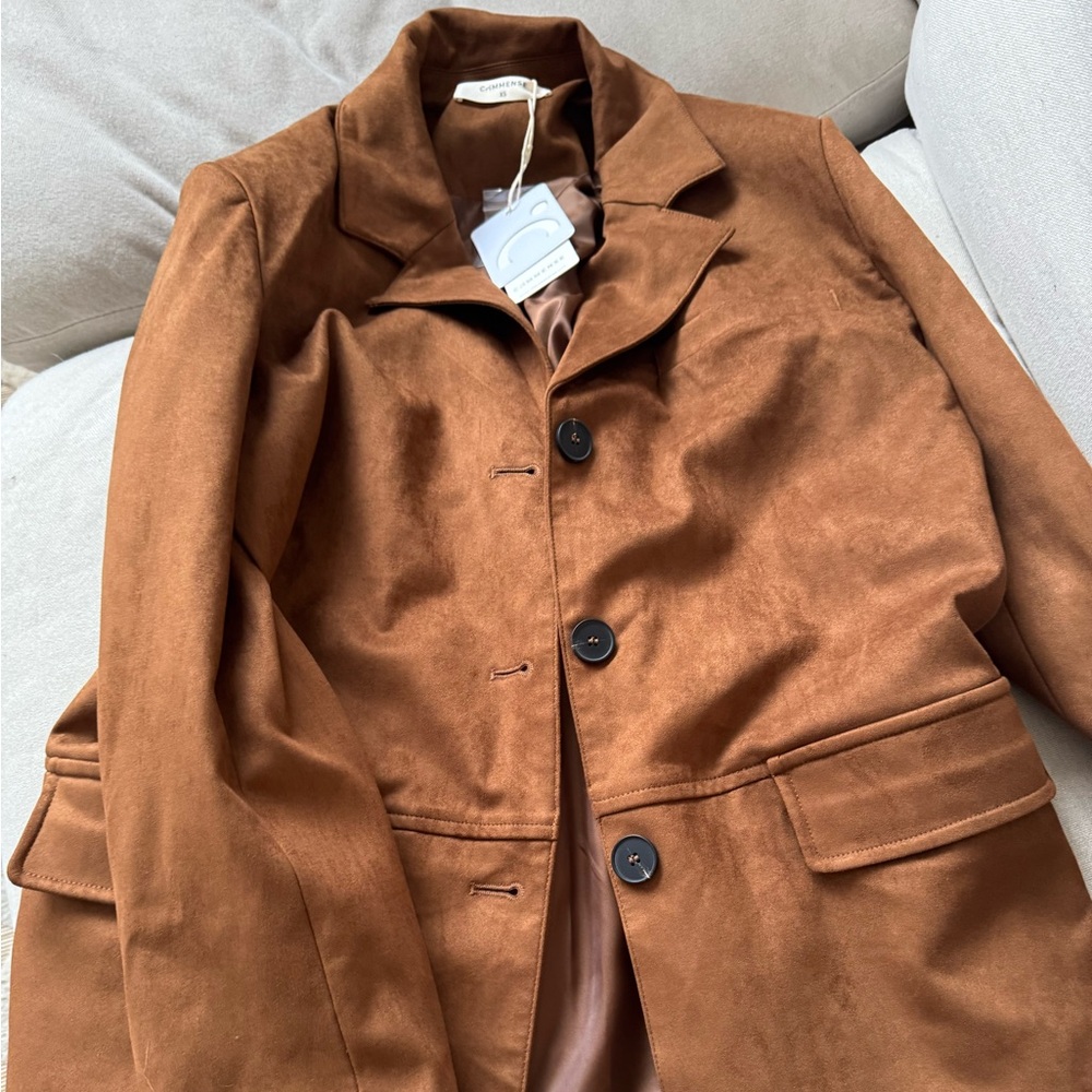 Suede blazer